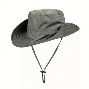 Outdoor Safari <b>Hat</b> Wholesale Boonie <b>Hats</b> for <b>Men</b> <b>Summer</b> UV Protection Fishing <b>Hat</b> With Drawstring - Product Image 5
