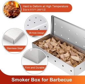 Caja Ahumadora de Acero Inoxidable Premium y Duradera para Asar a la Parrilla al Aire Libre con Virutas de Madera - Product Image 5