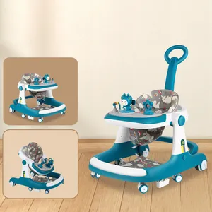 Pabrik Walker bayi 3 In 1, mainan kursi berjalan bermusik anak laki-laki perempuan Walker murah dengan roda dan laut 2022