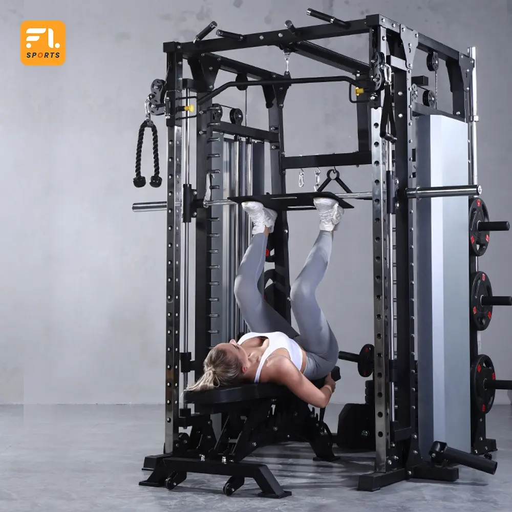 Factory Price Bodybuilding Mutli Function Station Home Gym Fitness Multifunction Trainer Smith Machine