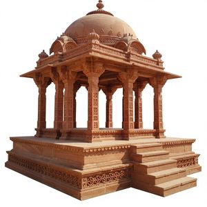 ศาลาทรงโดมแกะสลักด้วยมือจากหินทรายสีแดงประดับตกแต่งอย่างงดงาม สำหรับโครงการสถาปัตยกรรมสวนรีสอร์ทมรดก - Product Image 2