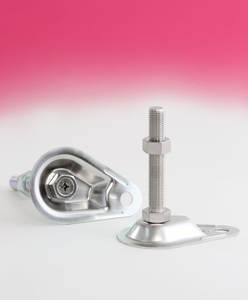 Vis de nivellement en fer de la série HARMONIE ARV (Anchor Rib) avec filetage métrique et finition chromate trivalente - Product Image 2