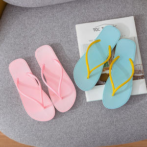Chanclas de Moda para Mujer, Sandalias Planas de Verano Antideslizantes para Playa, Parte Superior de PVC con Estampado Colorido - Product Image 3