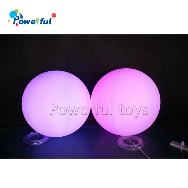 hot sale 2m inflatable led lighting PVC hanging decorating balloon for concert/ party/bar/event decoration