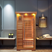 Sauna infrarouge intérieur pour la maison avec chauffage économe en énergie en bois de cèdre rouge massif pour une relaxation et une thérapie spa