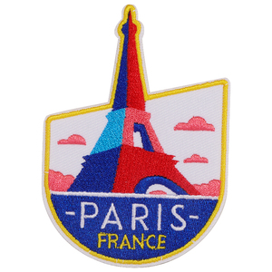 Écussons brodés personnalisés en lettres anglaises de <span class=keywords><strong>Paris</strong></span>, badge thermocollant pour vêtements et uniformes scolaires - Product Image 1