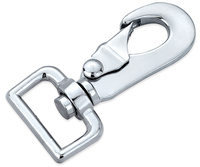 YF102080DC accessoires de quincaillerie en cuir en gros mousqueton à ressort déclencheur fermoir pivotant mousqueton en alliage de Zinc