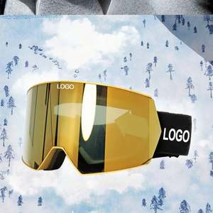 Vente en gros personnalisée, lunettes de ski et de snowboard unisexes avec lentille cylindrique anti-buée, pour le sport - Product Image 3