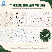 Parkett-Terrazzo-Muster Selbstklebender Bodenaufkleber Abziehen und Aufkleben PVC-Vinylfliesen Wasserdicht Feuerfest Abnehmbar Küchendekoration