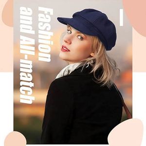 หมวกเบเร่ต์ขนสัตว์แฟชั่นสไตล์ใหม่สำหรับผู้หญิง หมวกปีกกว้าง ถักไหมพรม คลาสสิก สำหรับฤดูใบไม้ร่วงและฤดูหนาว อุ่นสบาย เหมาะสำหรับการเดินทางกลางแจ้งและใช้ในชีวิตประจำวัน - Product Image 2