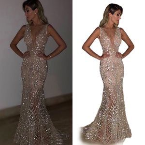 Nouvelle <span class=keywords><strong>robe</strong></span> de soirée Toast Dress <span class=keywords><strong>Wish</strong></span> sexy sans manches, <span class=keywords><strong>robe</strong></span> longue à sequins, décolleté plongeant - Product Image 6