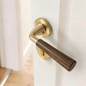 Amerikanischer Stil Zinklegierung Holz-Schlafzimmertürgriff Einfach Modern Magnetisch Geräuschlos Links/Rechts für Apartment- und Hotelnutzung - Product Image 5