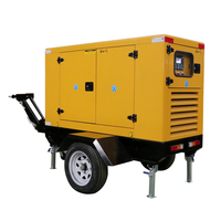 Générateur diesel mobile silencieux COMLER 20KW 40KVA 60KW 80KVA triphasé 50HZ 60HZ pour location en Allemagne ATS