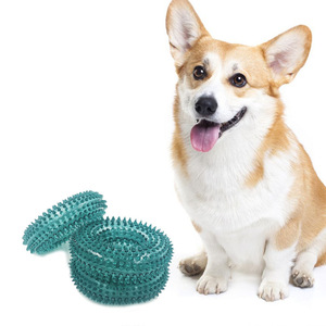 Stock d'usine de jouets couineurs pour animaux de compagnie, jouets à mâcher transparents vert foncé à pointes pour chiens. - Product Image 3