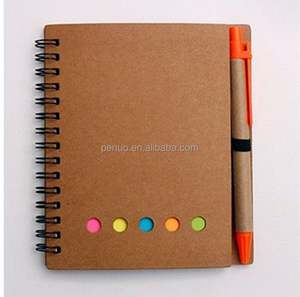 Bloc de Notas de Papel Kraft con Tapa Dura, Adhesivos Personalizados para Índice, Bloc de Notas Espiral, Pestañas Adhesivas para Libros, Bloc de Notas con Logotipo Personalizado y Bolígrafo - Product Image 6