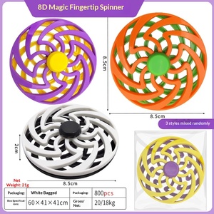 Magische 8D Vingertop Gyro Fidget Spinner Stressverlichtende Speelgoed Dubbelzijdige Tweekleurige Onafhankelijke Rotatie Plastic Jeugd 15-35 Jaar - Product Image 3