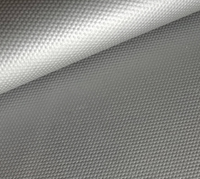 Tissu enduit de silicone de fibre de verre d'isolation thermique d'armure toile noire ignifuge