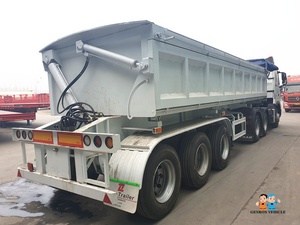 Semirremolque de <span class=keywords><strong>carga</strong></span> para minería, volquete lateral de 24 M3, 40 toneladas, usado en Australia, con camión hoo, marca Genron - Product Image 4