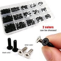 Kit d'assortiment de vis à tête plate fine Phillips M1.2, M1.4, M1.6, M2, M3, mini, micro, petites, pour ordinateurs portables, téléphones, lunettes