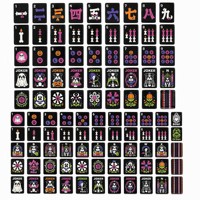 Ensemble de Mahjong Portable de Luxe Thème Bouledogue Français Tuiles Noires Brillantes Motifs Joker Effrayants pour Voyage et Soirée Jeu