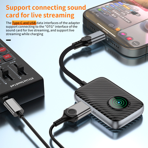 USB C OTGアダプタ<span class=keywords><strong>3</strong></span> in 1高速充電ヘッドフォンジャックスプリッターサポート接続Uディスク/マウス/キーボード - Product Image 4