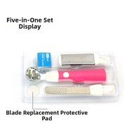 Kit professionnel portable de pédicure en acier inoxydable – Râpe à pieds, grattoir à callosités, éliminateur de peaux mortes et de cors durs