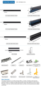 Phần cứng Kit trackless trượt đường sắt Hidden theo dõi hệ thống ma trượt nội thất kính vô hình cửa khung nhôm bán buôn - Product Image 2