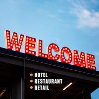 Lettres lumineuses personnalisées rétro à ampoules pour enseignes de bar à burgers et comptoirs de restauration – Vente en gros, usine OEM ODM