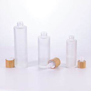 Bao Bì Mỹ Phẩm 30Ml 50Ml 60Ml 100Ml 120Ml 1Oz 2Oz 4Oz Chai Nước Hoa Thủy Tinh Mờ Trong Suốt Đeo Vai Phẳng Có Nắp Bơm Bằng Tre - Product Image 3