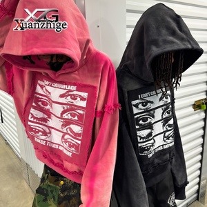 <span class=keywords><strong>Felpa</strong></span> con <span class=keywords><strong>Cappuccio</strong></span> Unisex in Cotone Personalizzata, Stampa DTG, Lavaggio Acido, Stile Vintage, Alta Qualità, Grammatura Elevata, Effetto Consumato, Taglio Corto e Squadrato - Product Image 3