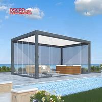 Оптовая продажа, наружная Водонепроницаемая алюминиевая Pagola 3x4, автоматическая сборка для сада, патио, вечеринки, Альтернативная беседка