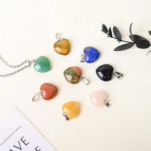 Joyería de Cristal al por Mayor, Colgantes de Corazón de Cristal con Piedras Preciosas Naturales Curativas para Decoración - Product Image 3