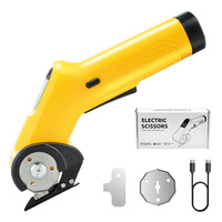 Coupe-carton sans fil avec lumière LED, moteur à couple élevé, ciseaux électriques pour tissu, carton, cuir, tapis