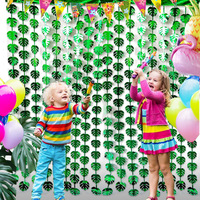 Hawaiian Party Forest-Themed rideau de pluie décoration tortue feuille rideau de pluie accessoire pour jardin cadre en plastique pour la décoration de fête