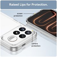 Coque de téléphone ultra transparente pour Xiaomi Poco F9, anti-rayures, fine, TPU + acrylique 2 en 1, antichoc, pour Redmi K100 Pro Max