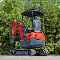 Mini Excavator 1800kg CE EPA HT1.8 Ton HT18DS3P Mesin Penggali Crawler Baru 1.8 Ton Mini Excavator Kecil untuk Pertanian