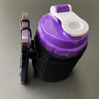 Sac à bandoulière universel personnalisé pour bouteille d'eau avec étui de téléphone portable rotatif pour le sport en plein air, brassard pour tous les téléphones mobiles