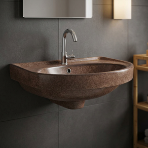 Full Ceramic Rectangular Wall Hung Wash Basin Hospital Bathroom Hand Wash Sink for Commercial Projects Wholesale - Product Image 5