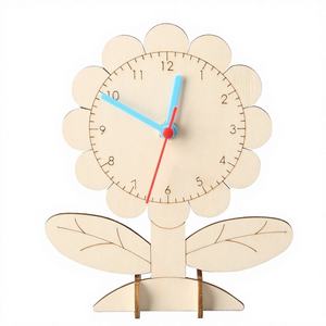<span class=keywords><strong>Reloj</strong></span> de Madera con Forma de Planta, Creativo, Hecho a Mano, Modelo de Enseñanza de Ciencias para Niños, para <span class=keywords><strong>Aprender</strong></span> a Ver las Horas, Manualidades Pequeñas - Product Image 1