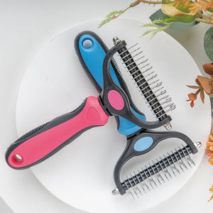 Brosse à poils pour animaux de compagnie, durable, bleue et rose, pour toilettage des chats et des chiens, vente en gros par le fabricant - Product Image 6