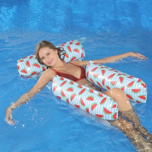 Amaca in tessuto sedia da piscina galleggiante Lounge gonfiabile in PVC per il riposo del nuoto - Product Image 1