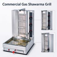 Machine à kebab au gaz à 3 brûleurs 800, machine à shawarma verticale commerciale au GPL, gril à kebab doner de comptoir pour restaurant et magasin alimentaire