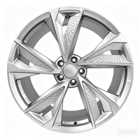 Jantes de voiture en alliage d'aluminium forgé de haute qualité de 19, 20 et 21 pouces, couleur argent, avec couvercles noirs, adaptées aux berlines Audi