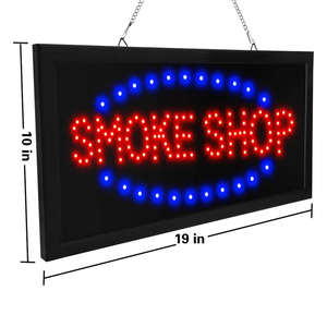 Custom 55*33cm 48*25cm Russian flower <b>LED</b> advertising signboard Flower shop store window <b>sign</b> entrance open <b>sign</b> Custom plug - Product Image 2