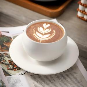 Nouvelle tasse en céramique ronde en forme d'œuf, style célébrité, grande capacité, design attrayant, grande tasse ventrue, pour la rentrée scolaire, avec plateau - Product Image 1