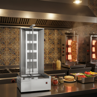 Equipo Automático para Cocina Comercial, Máquina para Hacer Shawarma a Gas, Parrilla para Shawarma de Pollo y Kebab Doner, Máquina para Hacer Kebab de Turquía