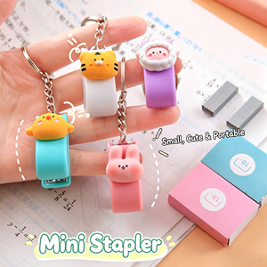 Mini Dibujos Animados Personalizados al por Mayor, Manuales, 10 Unidades #   <span class=keywords><strong>Grapadora</strong></span> de Papelería para Oficina y Escuela, Linda para Niñas, Mini <span class=keywords><strong>Grapadora</strong></span> Portátil con Colgante de Llavero - Product Image 2