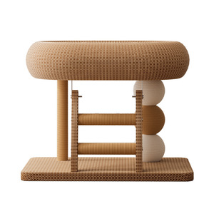 This cat scratching <b>post</b> and cat bed is an integrated sisal cat climbing frame, wear-resistant, lint-free, suitable for all - Product Image 2