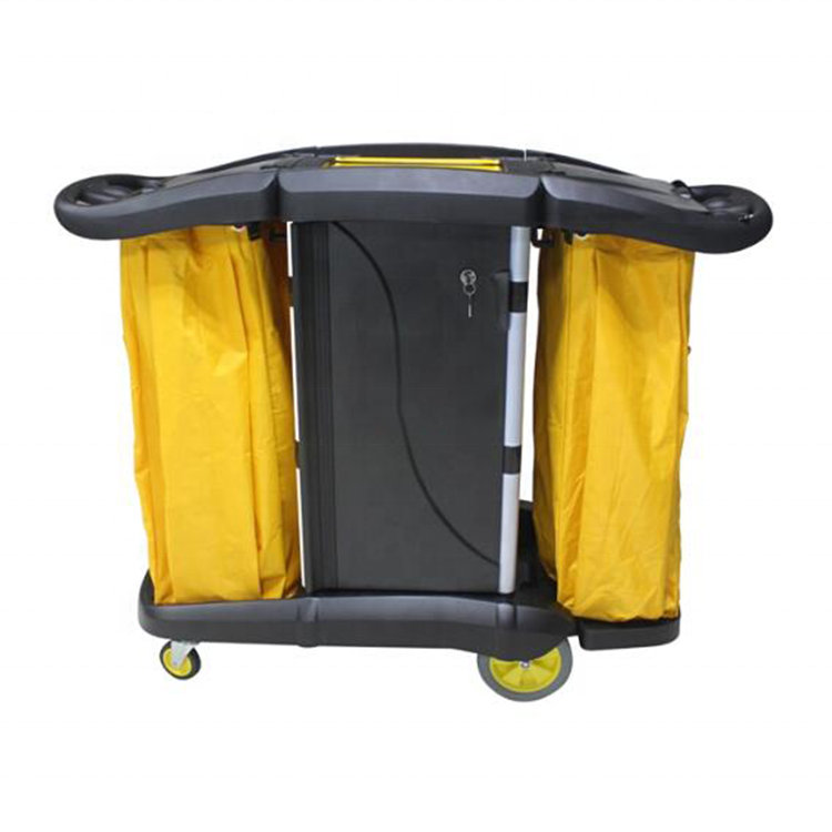 Тележка для уборки дома, гостиничная комната, 2 ведра, многофункциональная Тележка для уборки отелей