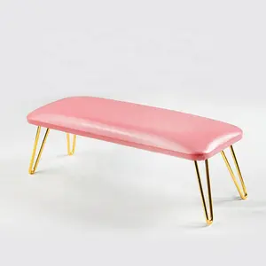 Luxury Gold Pink PU Leather Hand Rest Pillow Comfortable Cushion Nail Art Professional Manicure Table Sustainable Feature Beauty